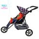 image 10 of BiBi Doll 3 Wheeler Twin Dolls Blue Pushchair Toy with Canopy & Basket For Up To 20" Dolls
