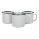 image 1 of Argon Tableware White Enamel Espresso Cups - 130ml - Navy - Pack of 6 Blue