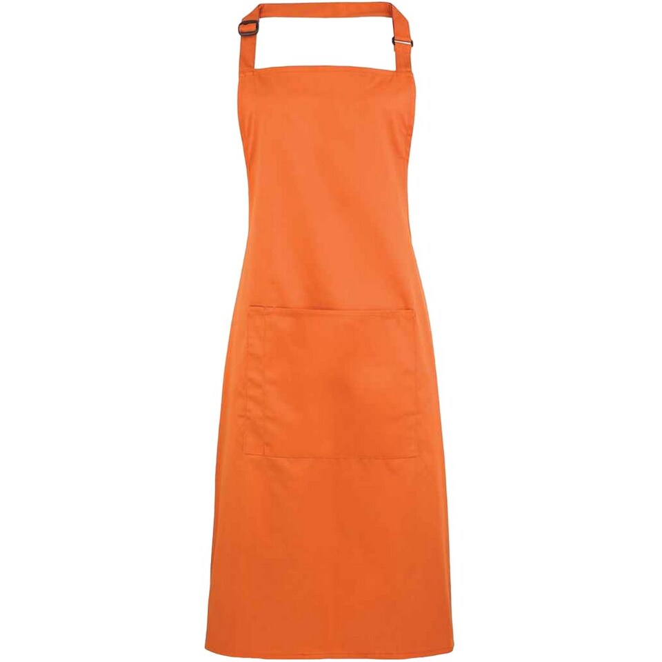 image 1 of Premier Unisex Adult Colours Pocket Full Apron | Orange | Terracotta | One Size | 1