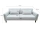 image 9 of Como 2 Seater Sofa Bed in Grey or Silver | Silver | One Size