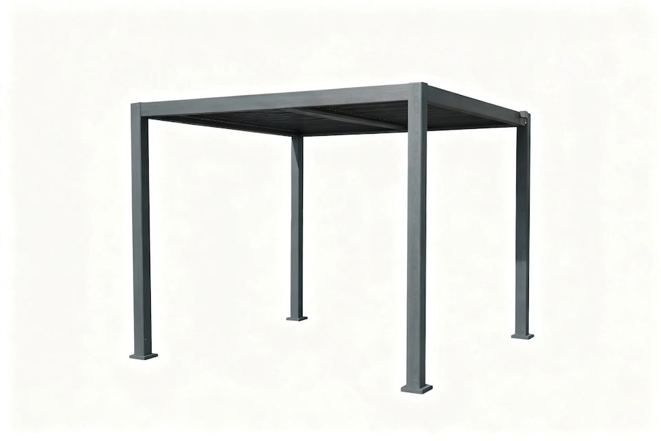 image 1 of 3m x 3m Aluminium Pergola with Manual Louvre Roofing