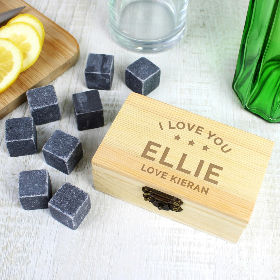 image 1 of Personalised Stars Free Text Cooling Stones