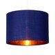 image 2 of Set of 2 Navy Blue 25cm Light Shade with Gold Inner | Blue | Gold | Medium | 2