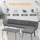 image 7 of Groundlevel The Hamilton 4 Piece Outdoor Furniture Set Outdoor Patio Sofa And Table