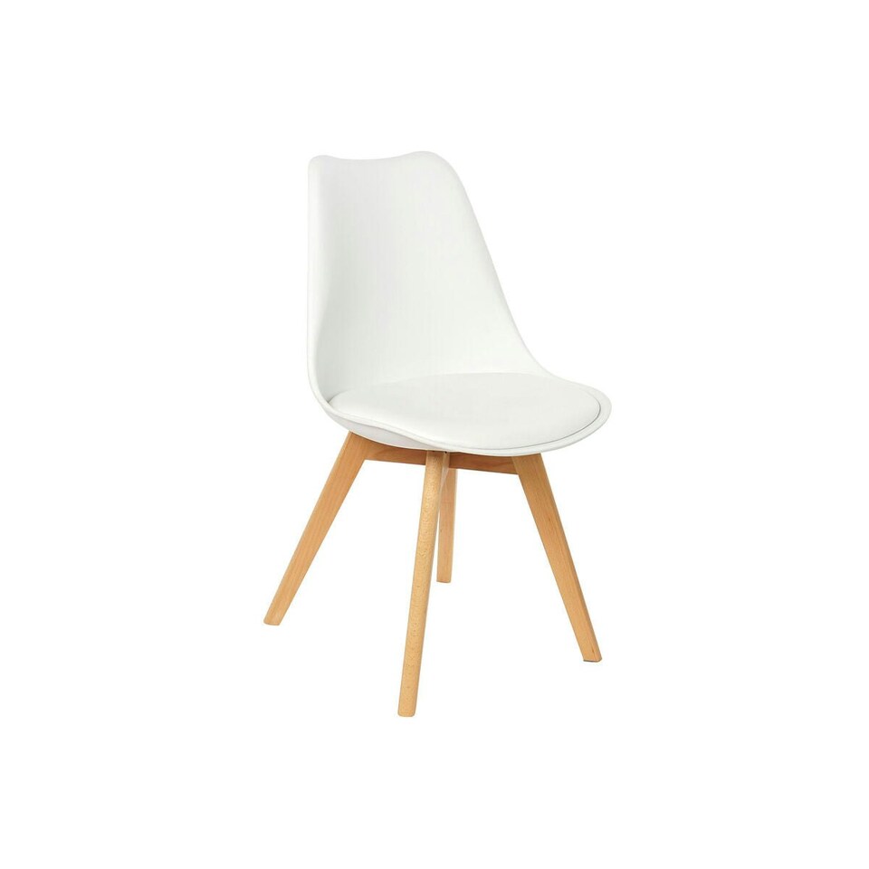 image 1 of Chair DKD Home Decor 48 x 55 x 83 cm White polypropylene Beech White