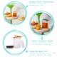 image 2 of Argon Tableware Glass Jam Jars with Green Lids - 380ml - Pack of 6