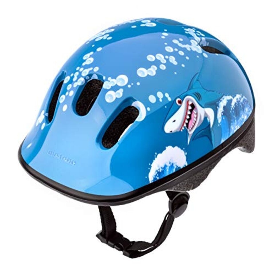 image 1 of Helmet for Kids Toddlers – Lightweight Adjustable Bike Helmet for Boys & Girls – Safety Crash Protection for Cycling, Scooter, Skateboard – KS06 Blue | Baby Shark | XS