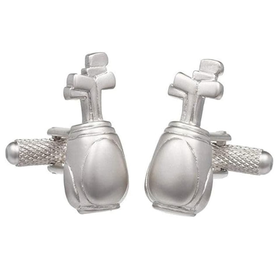 image 1 of Golf Bag Cufflinks - Onyx Art CK141 Novelty Cuffs