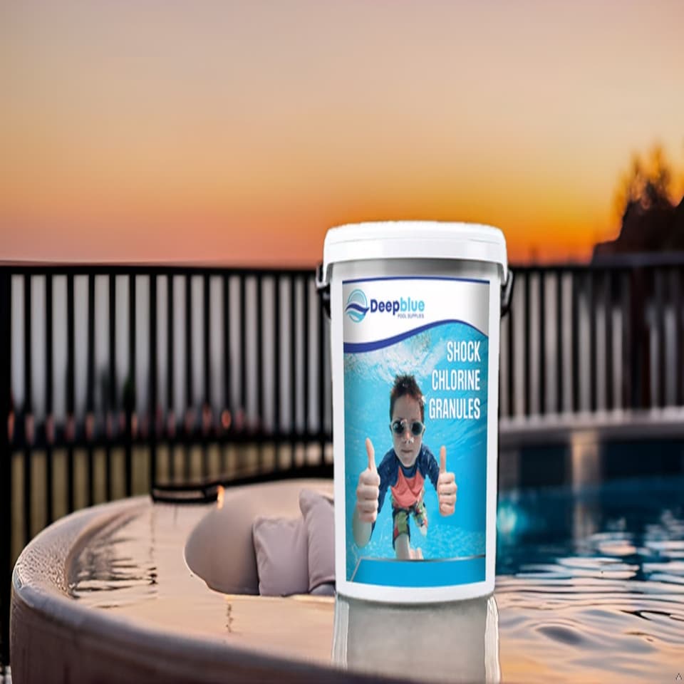 image 1 of Deep Blue Pro Shock Chlorine Granules for hot tubs, swim spas and swimming pools 5Kg