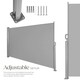 image 3 of Garden Privacy Screen with retractable side awning and aluminium casing | Grey | grey | 1