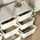 image 8 of HOMCOM Kids Storage Units with Drawers 3 Tier Chest Dresser Tower Cream | 113 x 37 x 56.5 cm