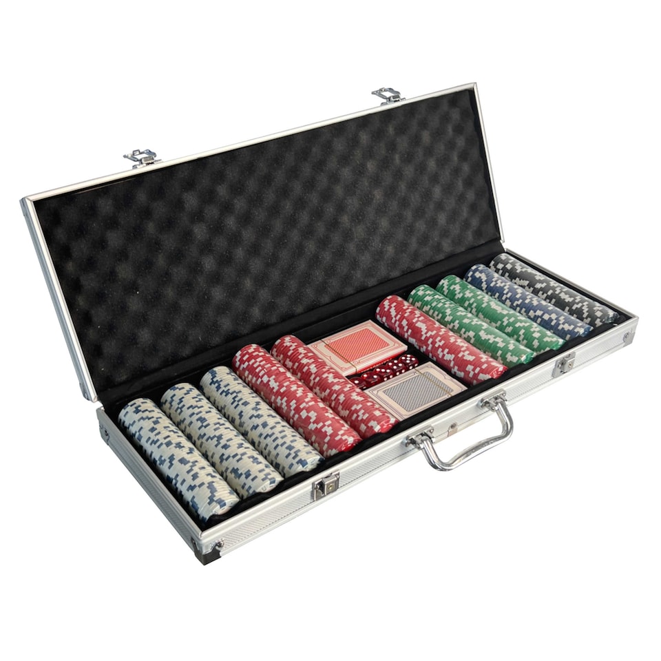 image 1 of Poker Set - 500 Piece Complete With Casino Style Case