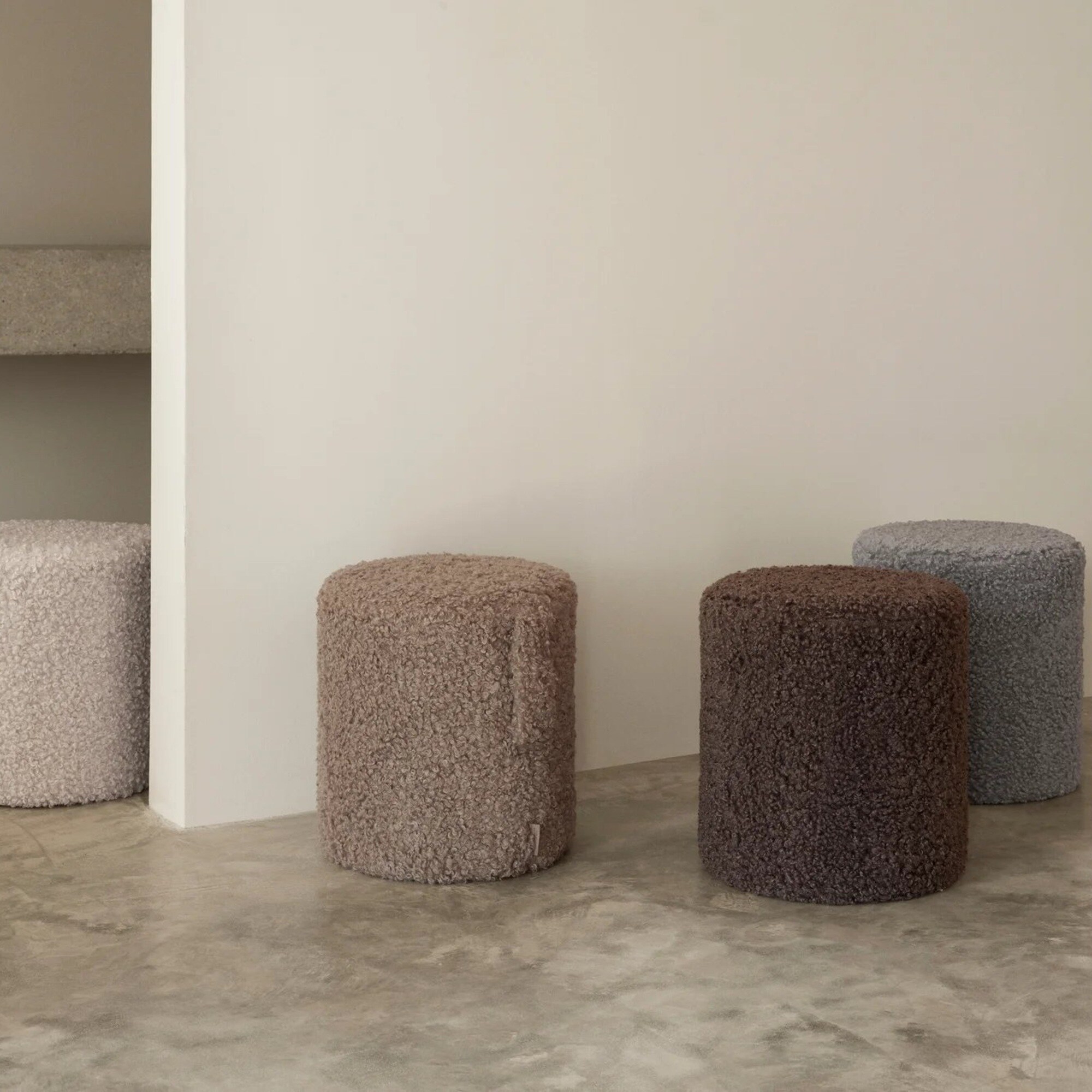 Blomus Teddy Pouf / Stool Moonbeam - Tesco Groceries