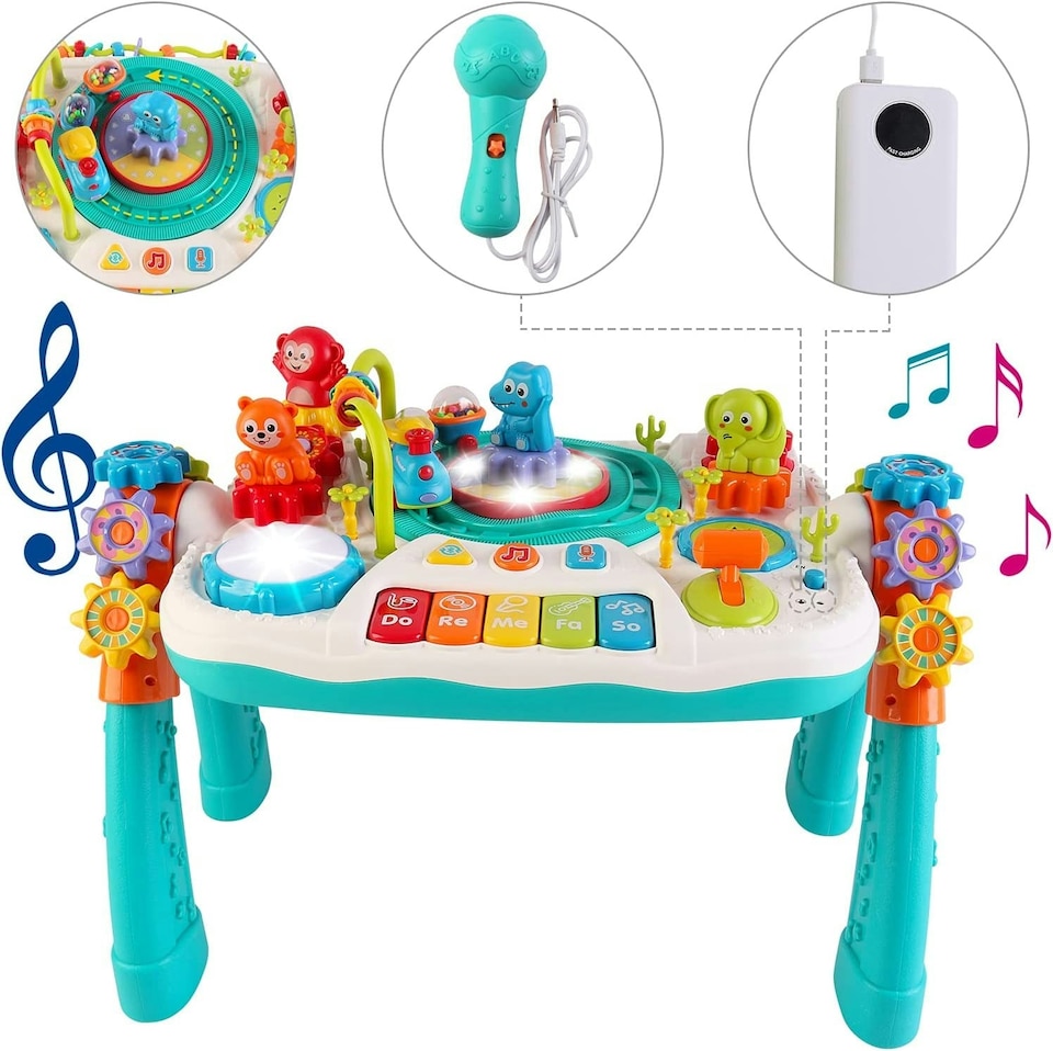 image 1 of 2 in 1 Multifunctional Bluetooth Learning Activity Table