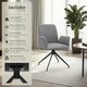 image 2 of Swivel Chair Daya - upholstered, robust fabric, 55.5 x 58 x 87 cm - Set of 6 Grey | Anthracite