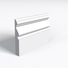 Pack of 10 (Total 10 Units) - Moisture Resistant MDF Primed Regency Skirting Board & Rebate - 18mm (T) x 169mm (H) x 4200mm (L)