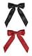 image 2 of Brushworks Satin Hair Bow Duo – Red & Black