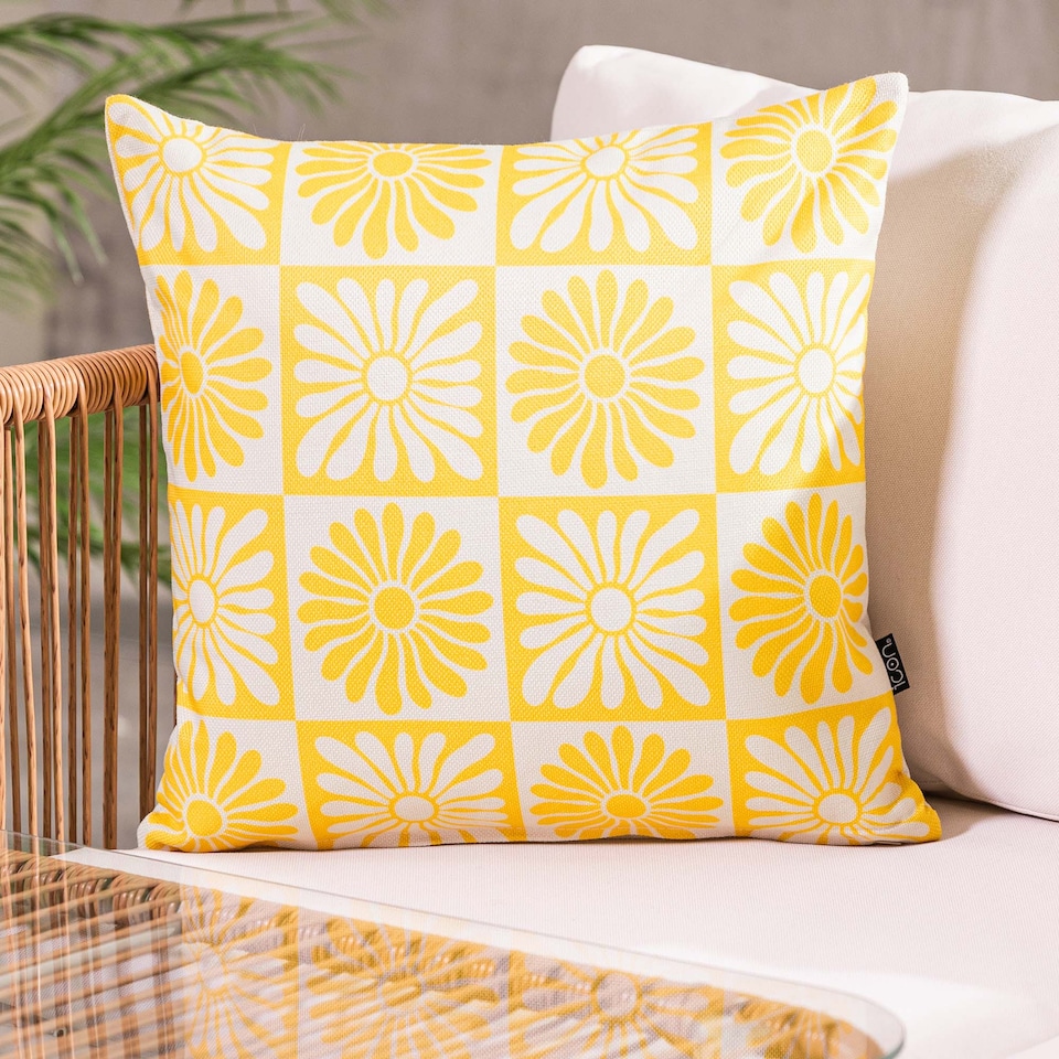 image 1 of Cushion 43x43 Kyoto Fabric, Summer Flower