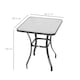 image 5 of Outsunny Square Garden Table, Outdoor Coffee Table with Tempered Glass Top, Bar Bistro Dining Table, Metal Frame for Patio, Balcony, 68.5 x 68.5 x 84cm