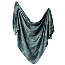 Copper Pearl Knitted Swaddle Blanket Hunter