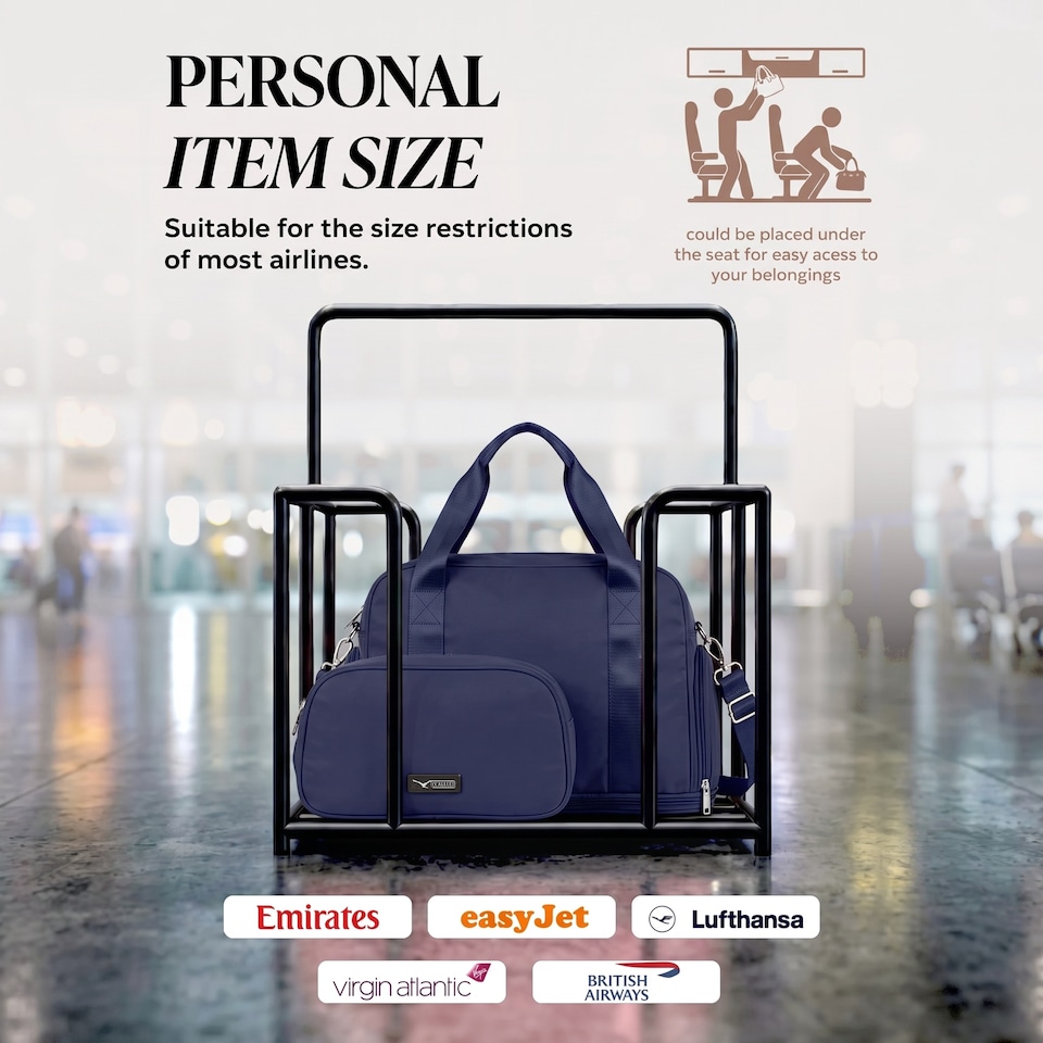 image 1 of Lugg Duffle and Toiletry Bag Set Waterproof Expandable Cabin Size 2 Piece