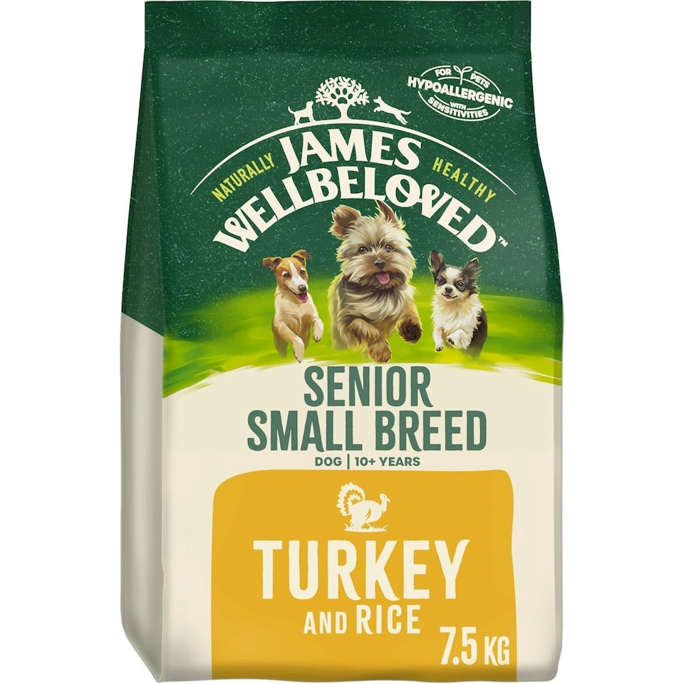 image 1 of James Wellbeloved Senior Small Breed Turkey & Rice 7.5KG