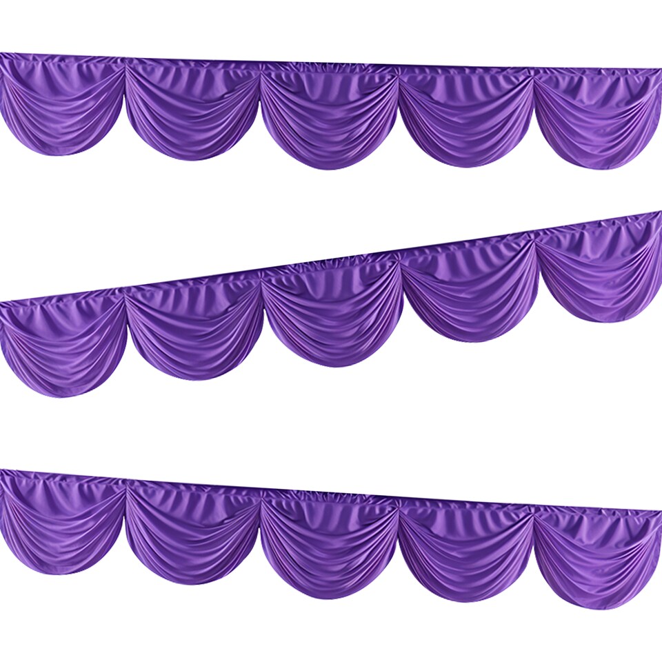 image 1 of 3M Ice Silk Wedding Drapery, Detachable Backdrop Curtain - 1pc