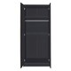image 4 of Malvern 4 Piece Bedroom Set With 2 Door Double Wardrobe Grey