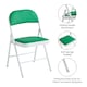 image 2 of Set of 4 Folding Dining Chairs Metal Frame Padded Seats