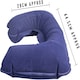 image 4 of Inflatable Travel Neck Rest Lumbar Pillow with Neck Support Air Neck Cushion