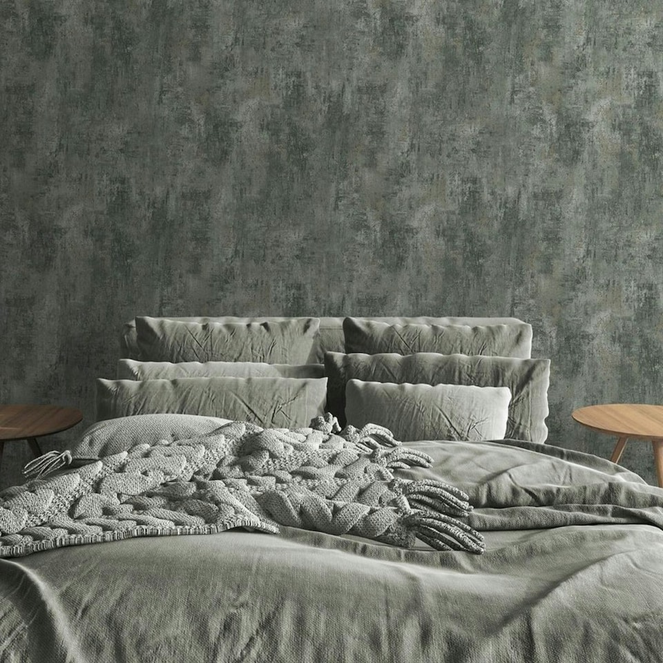 image 1 of Muriva Cove Textured Wallpaper - Jade - 10m x 53cm Green