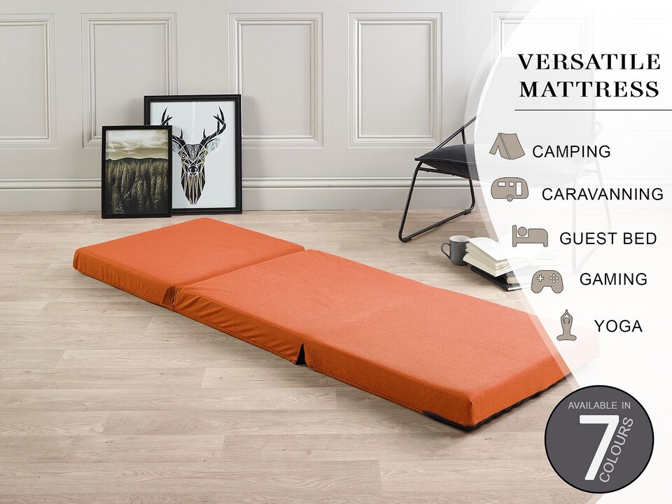 image 1 of Kids Futon Mattress 152 x 51cm | Foldable Floor Bed for Sleepovers