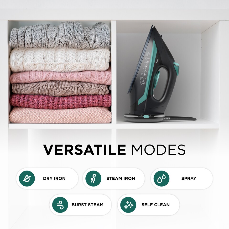 image 1 of DMD Cordless Steam Iron with Ceramic Soleplate 2800W
