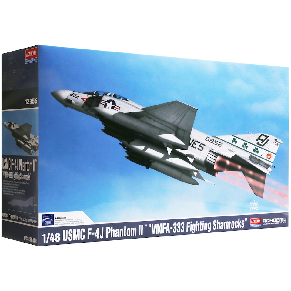 image 1 of Academy US Marines F-4J Phantom II Fighting Shamrocks Model Kit Scale 1-48
