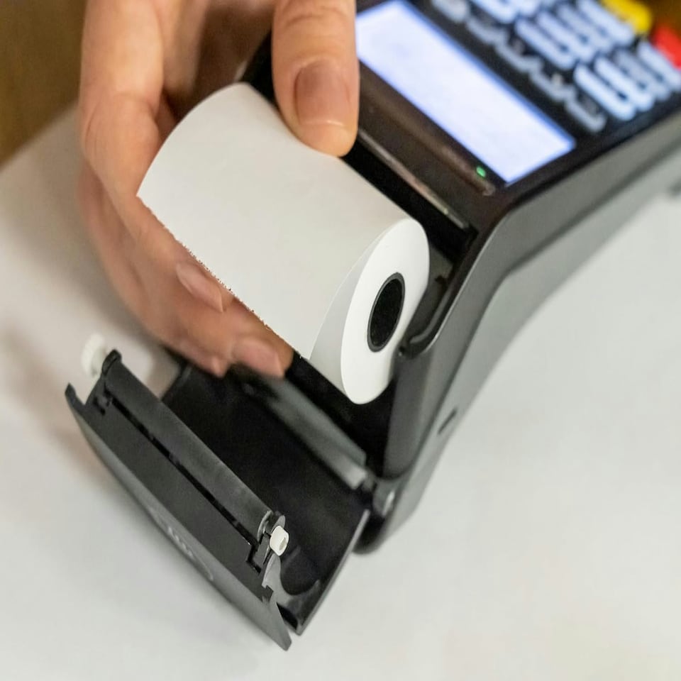 image 1 of Straame Pack of 100, 57x40mm Thermal Till Rolls
