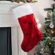 image 2 of Personalised Santa Paws Christmas Red Stocking