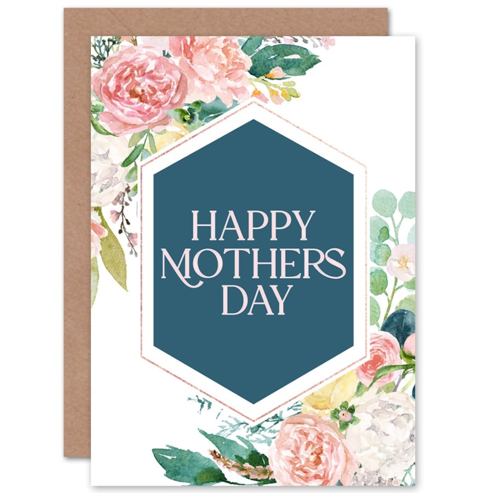 image 1 of Mothers Day Card Watercolour Flower Mum Card