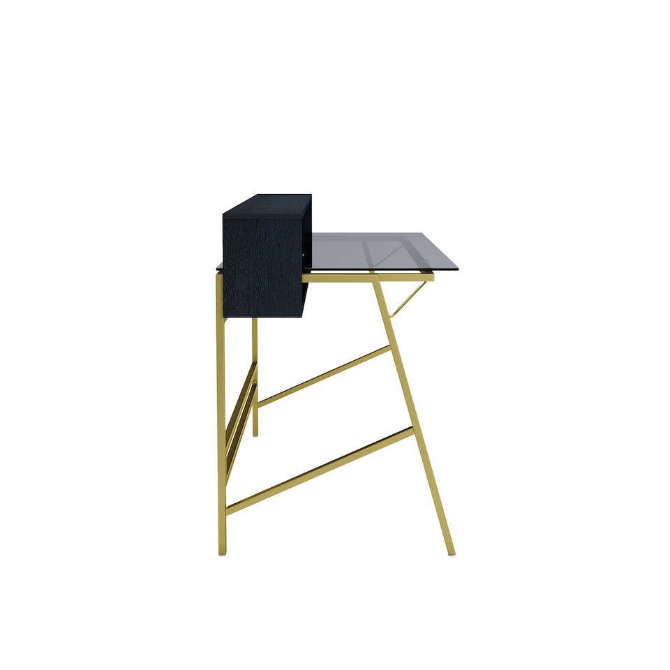 image 1 of Morgan Writing Desk in Black & Gold