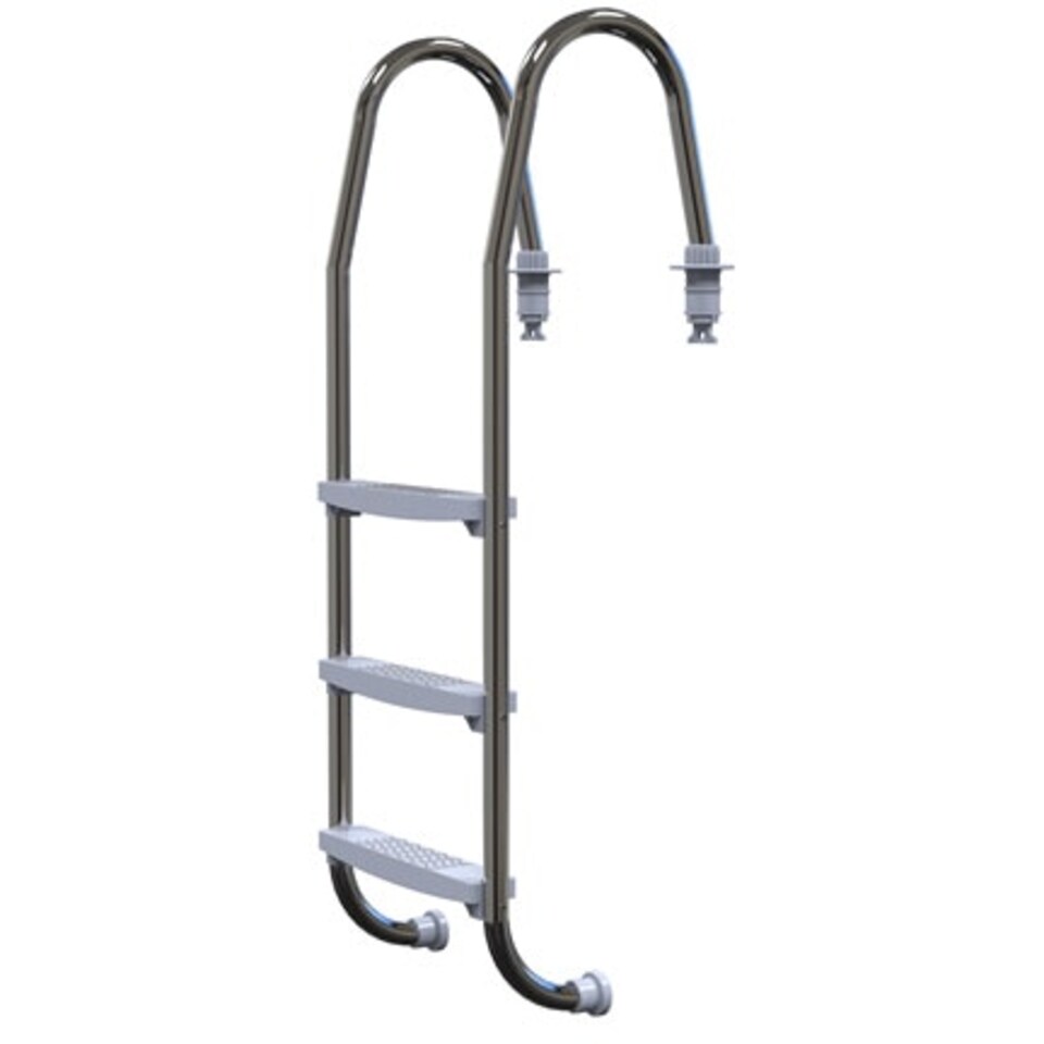 image 1 of 38mm Slimline Stainless Steel Ladder with 3 ABS Treads