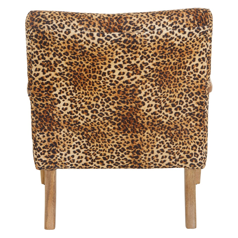image 1 of Interiors by Premier Cefena Leopard Print Chair Brown
