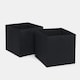 image 4 of OHS 2 Pack Folding Storage Cubes Soft Matte Velvet Collapsible Home Modern Storage Organiser Space Saving Square Ottoman Boxes Black