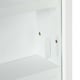 image 6 of HOMCOM 5-Tier Wall Display Shelf Unit Cabinet w/ Shelves Glass Doors Black/White