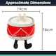 image 2 of Drum Soft Toy Cute Plushie Huggable Cuddly Stuffed Toy 16cm Red