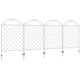 image 1 of Outsunny 4PCs Decorative Garden Fencing 43in x 11.5ft Metal Border Edging