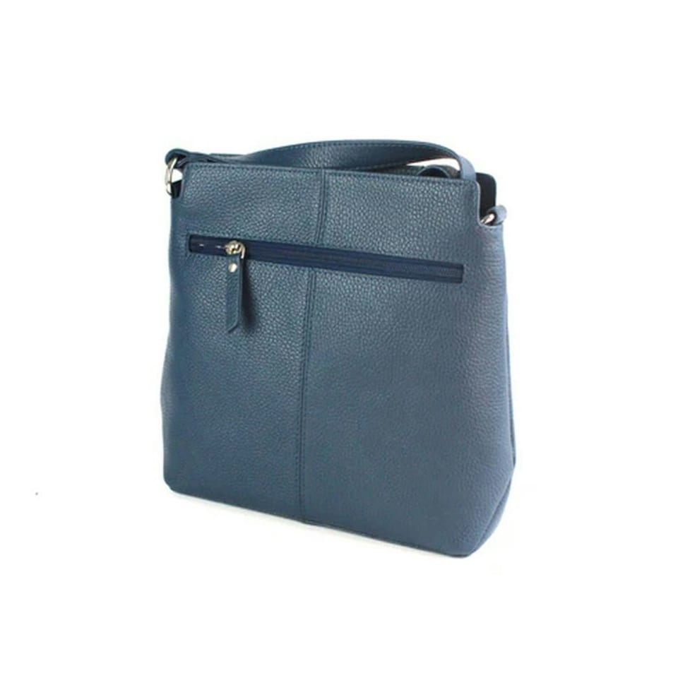 image 1 of Eastern Counties Leather Womens/Ladies Opal Leather Handbag - Ink/Grey - One Size | Blue