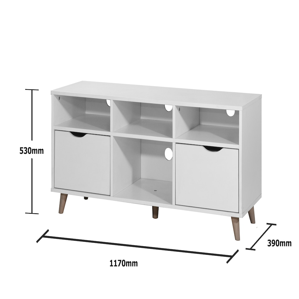 image 1 of TV Unit Stand Cabinet 2 Drawer