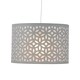 image 5 of First Choice Lighting Set of 2 Grey Laser Cut 30cm Pendant Lightshades Grey