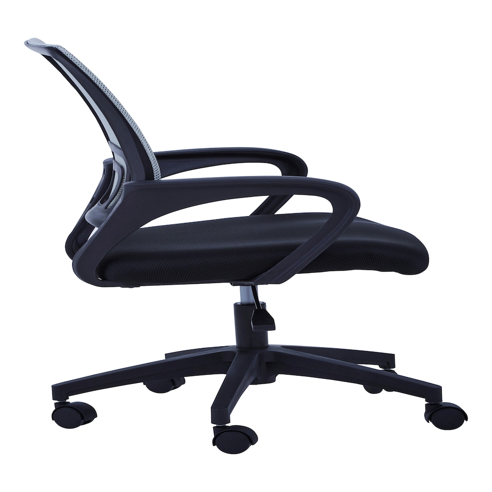 image 1 of Interiors by Premier Frazer Grey Home Office Chair with Black Arms