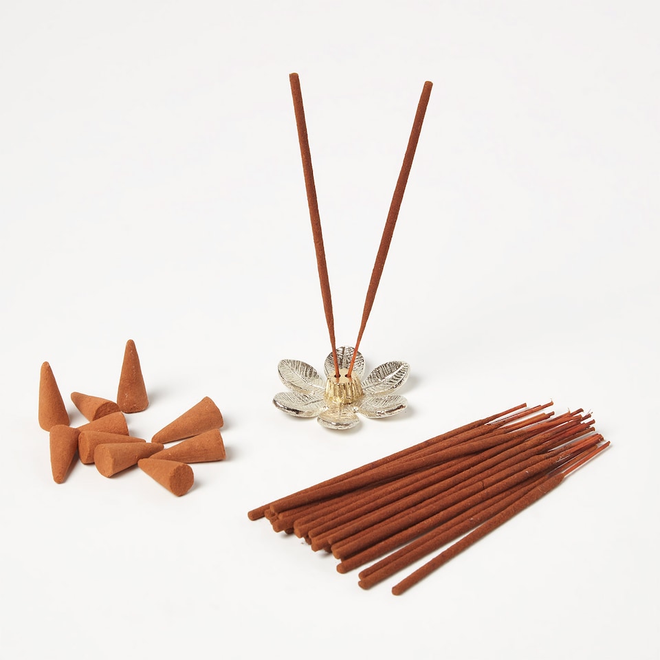 image 1 of Homescapes Zen Incense Gift Set – Dark Amber & Ginger Lily