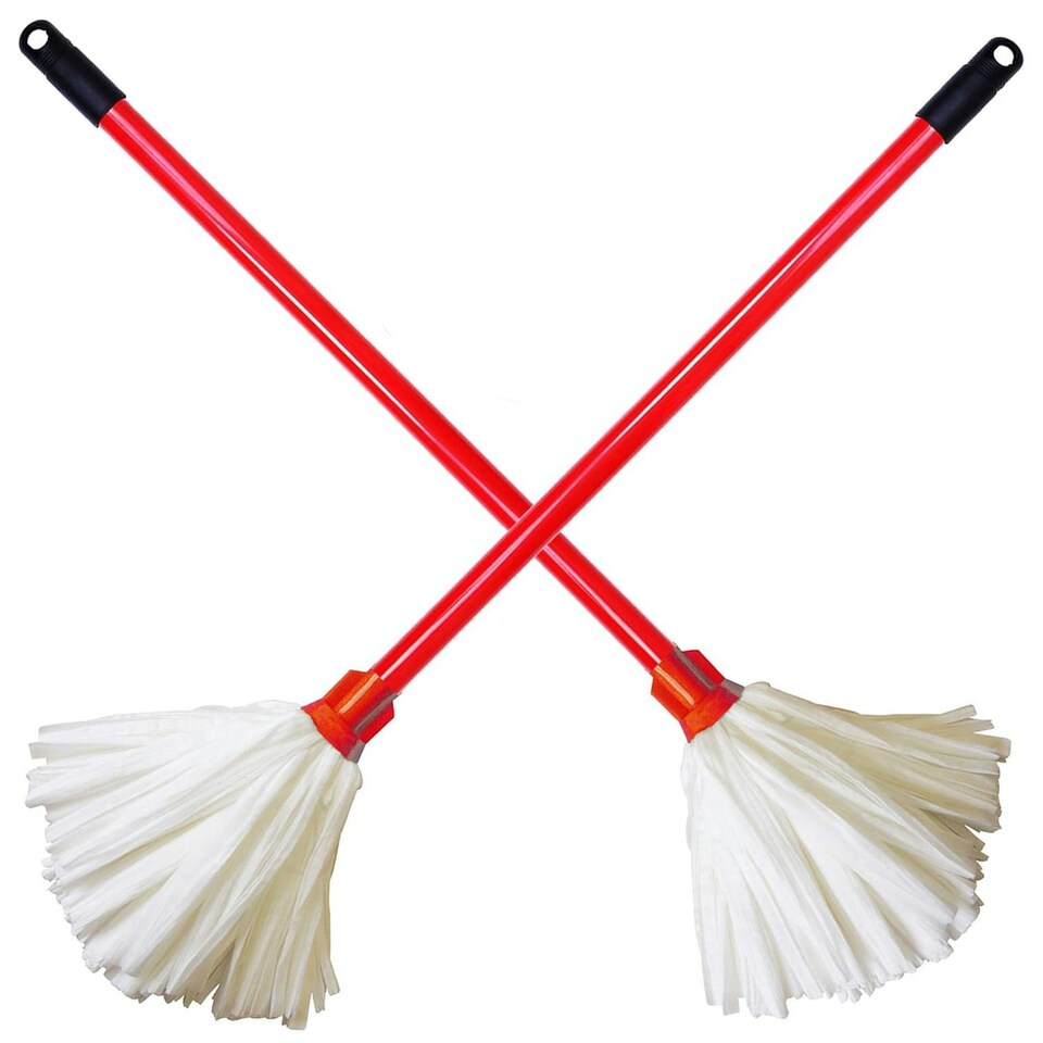 image 1 of 1 x Strip Flock Mop Head Super Absorbent Home Office & Commercial Floor Mop With Handle